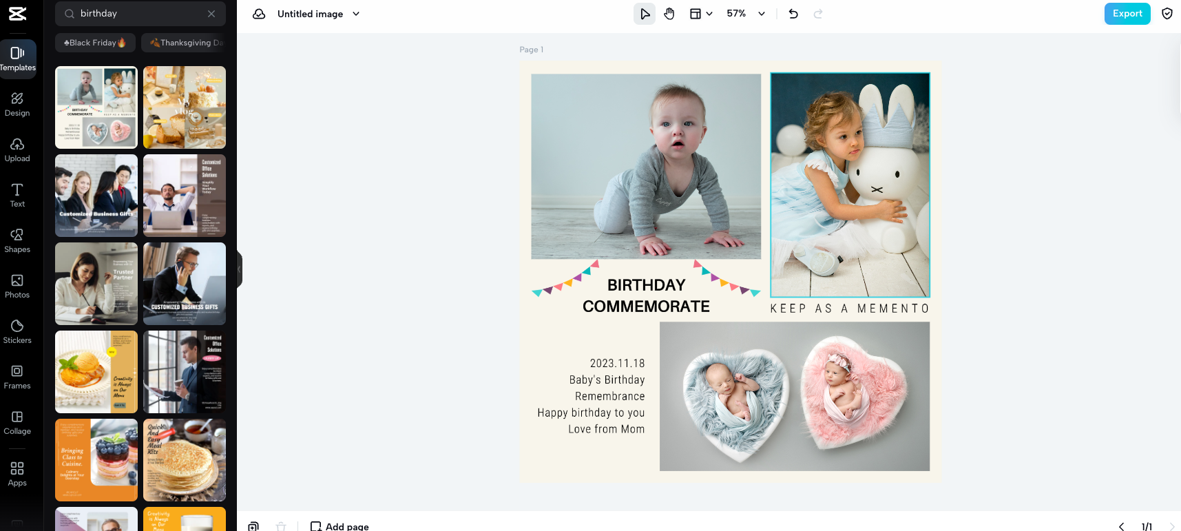 templates related to birthdays